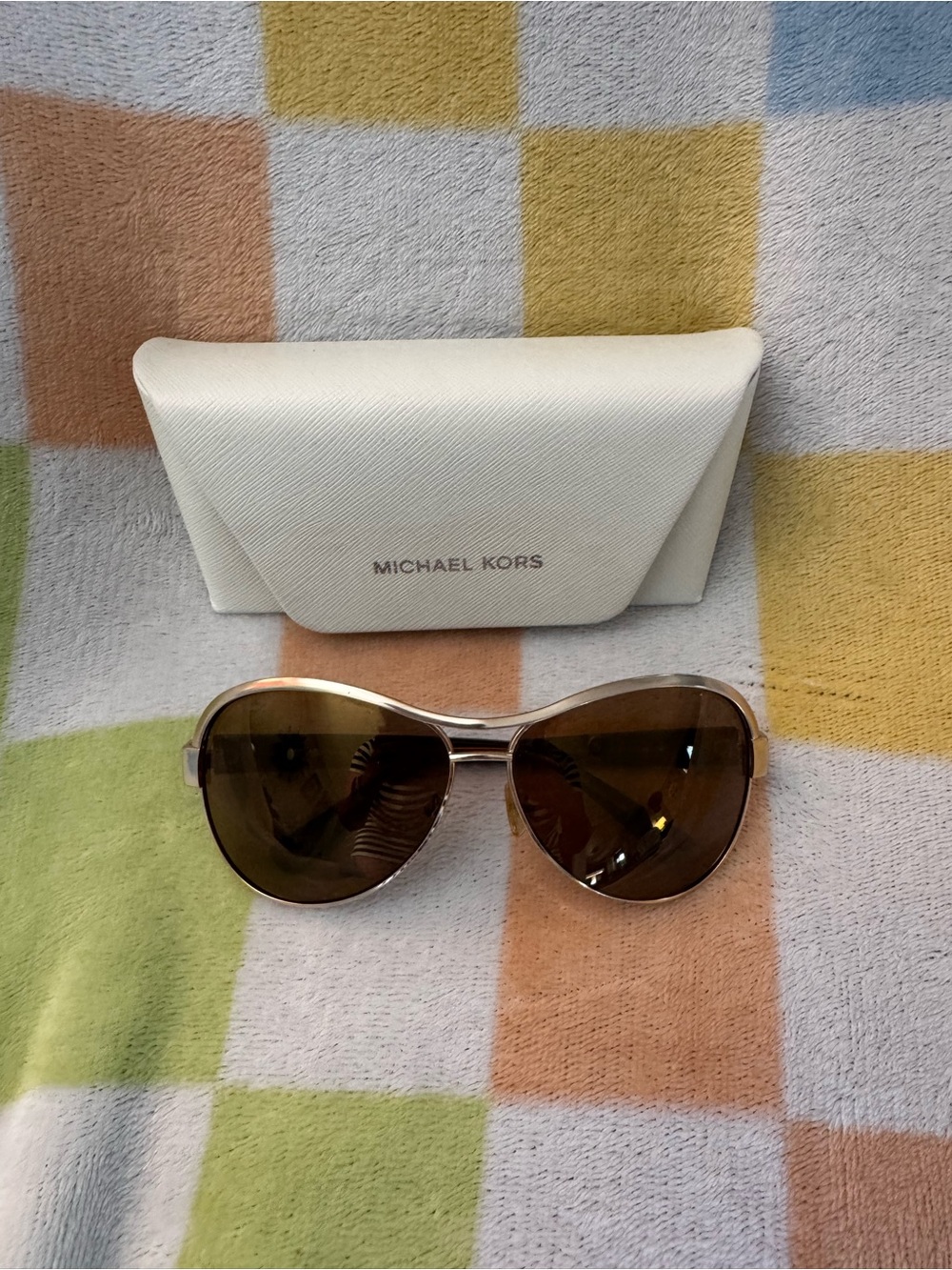 Michael Kors Aviator-Style Sunglasses with Case